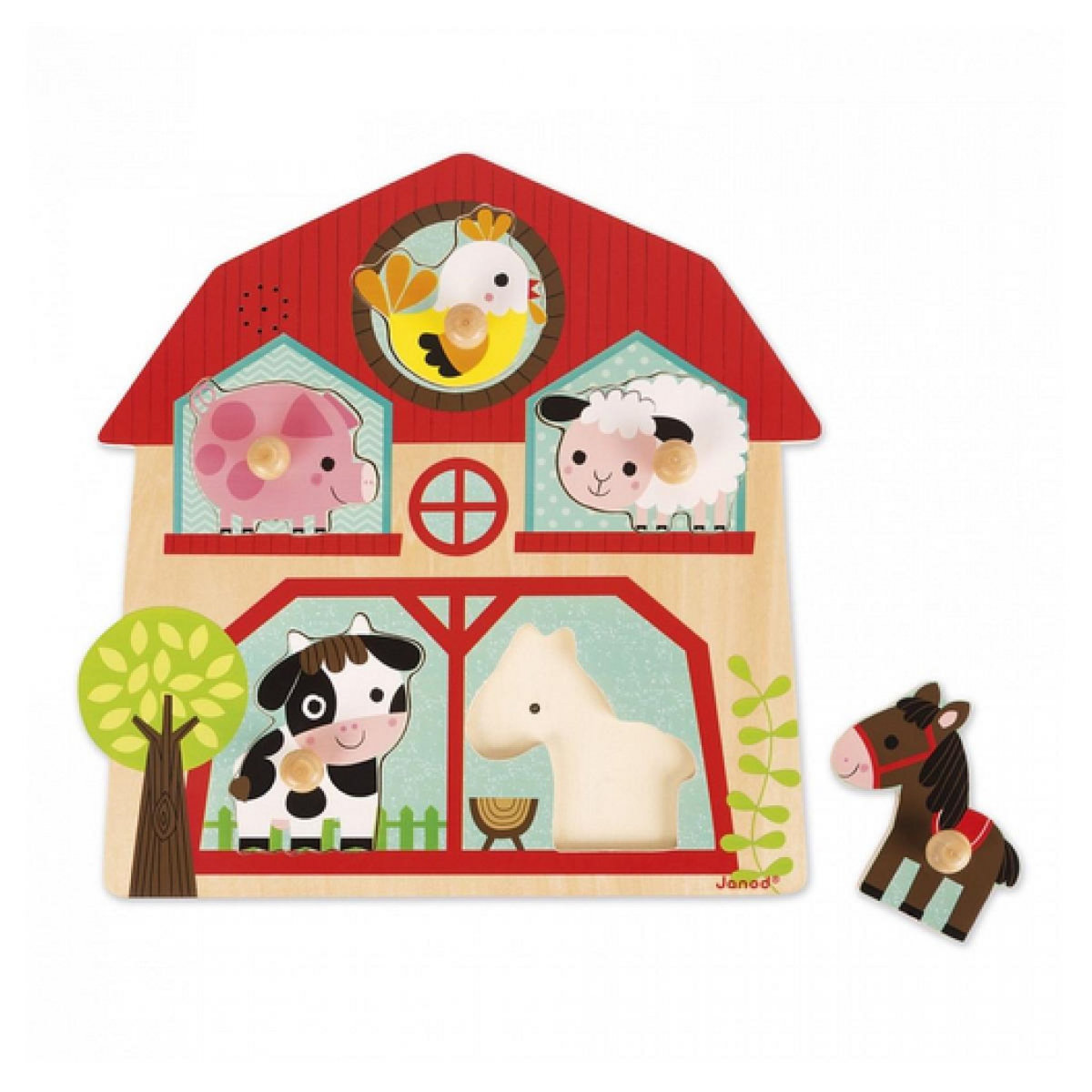 Juratoys-Janod JANOD Puzzle Musical Les Copains de la Ferme