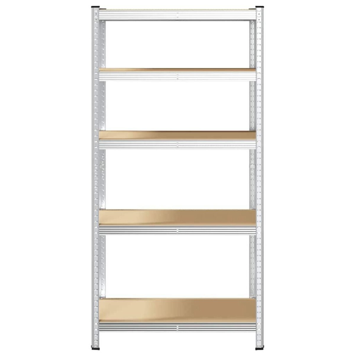 VIDAXL Etagere resistante a 5 niveaux Argente Acier et bois ingenierie