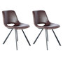 Voir la diapositive 1 : Paris Prix Lot de 2 Chaises Vintage  Joséphine  77cm Marron Foncé