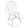 Voir la diapositive 6 : VIDAXL Chaises a manger lot de 2 blanc bois d'hevea solide