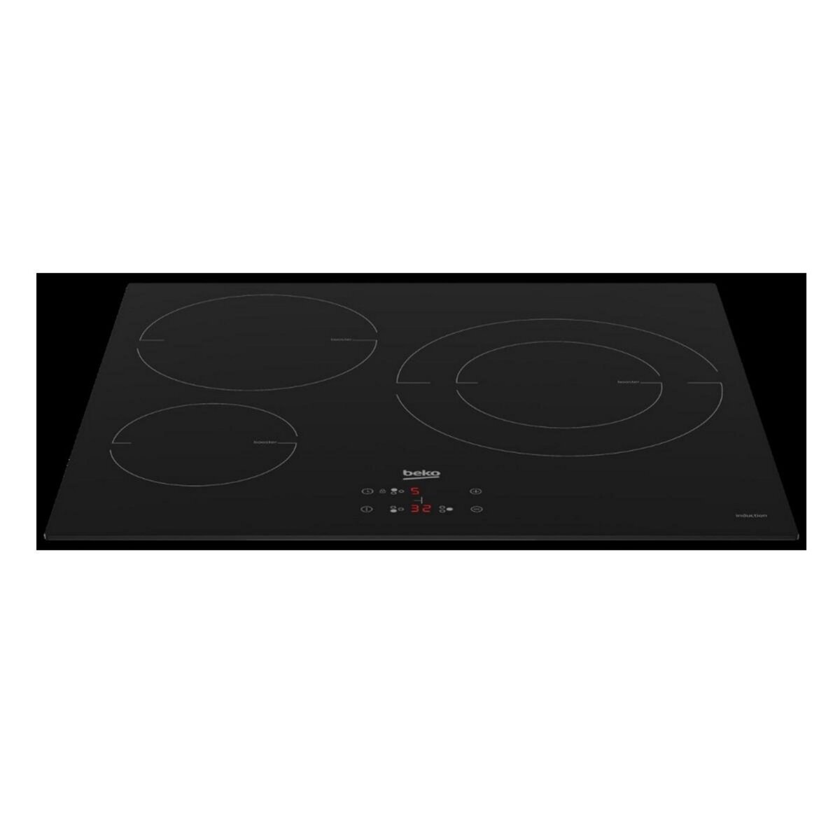 Beko Table de cuisson induction 60cm 3 feux 7200w noir - HII63402MT