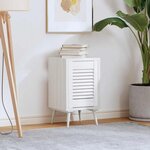 VIDAXL Porte d armoire à persiennes blanc 39,5x29,5 cm