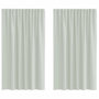 Voir la diapositive 2 : VIDAXL Rideaux en voile avec boucles 2 pcs gris clair 140x175 cm