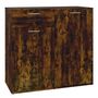 Voir la diapositive 2 : VIDAXL Buffet Chene fume 80x36x75 cm Bois d'ingenierie