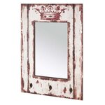 Paris Prix Patère Murale 3 Crochets  Miroir  80cm Marron