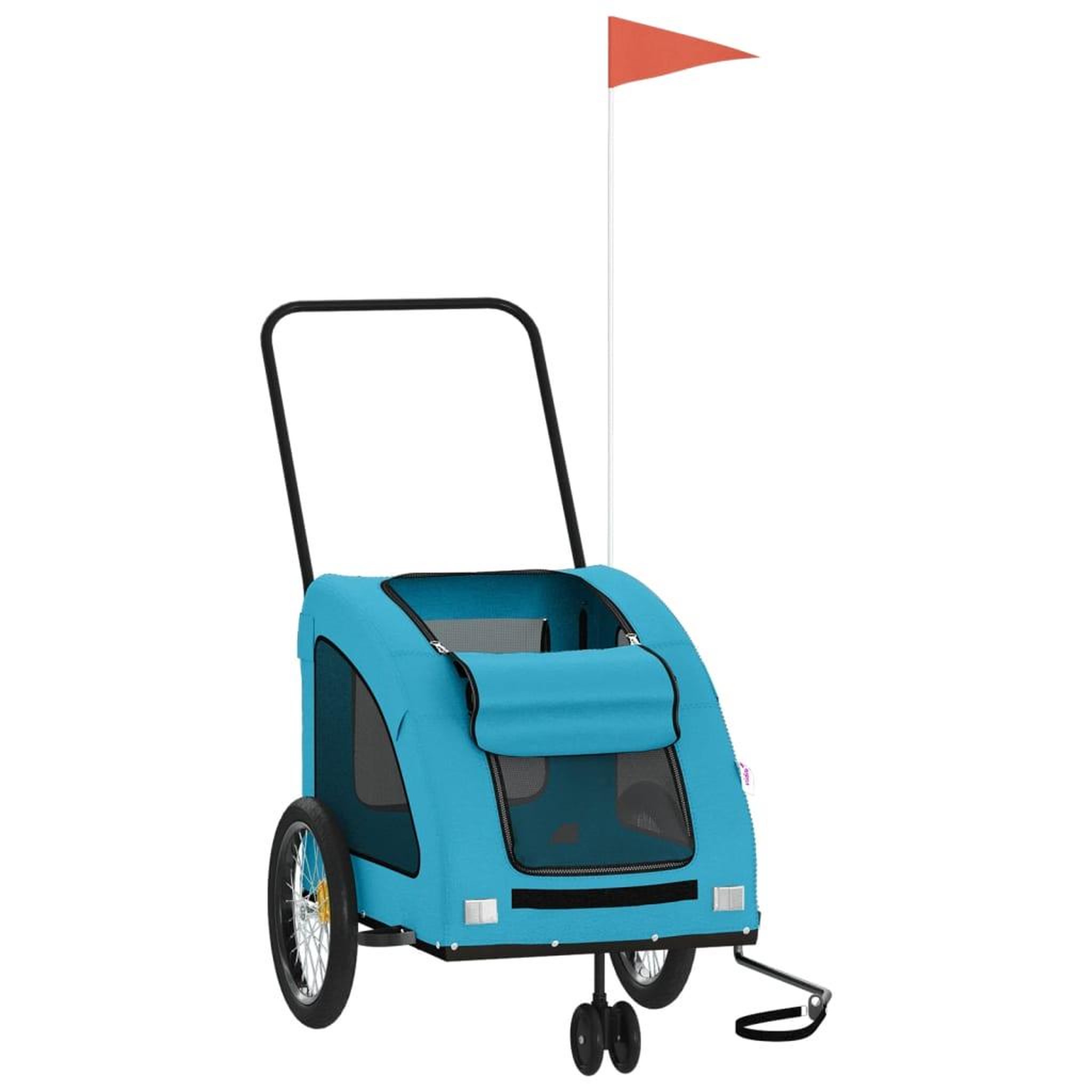 Voir la diapositive 3 : VIDAXL Remorque de velo pour animaux de compagnie bleu