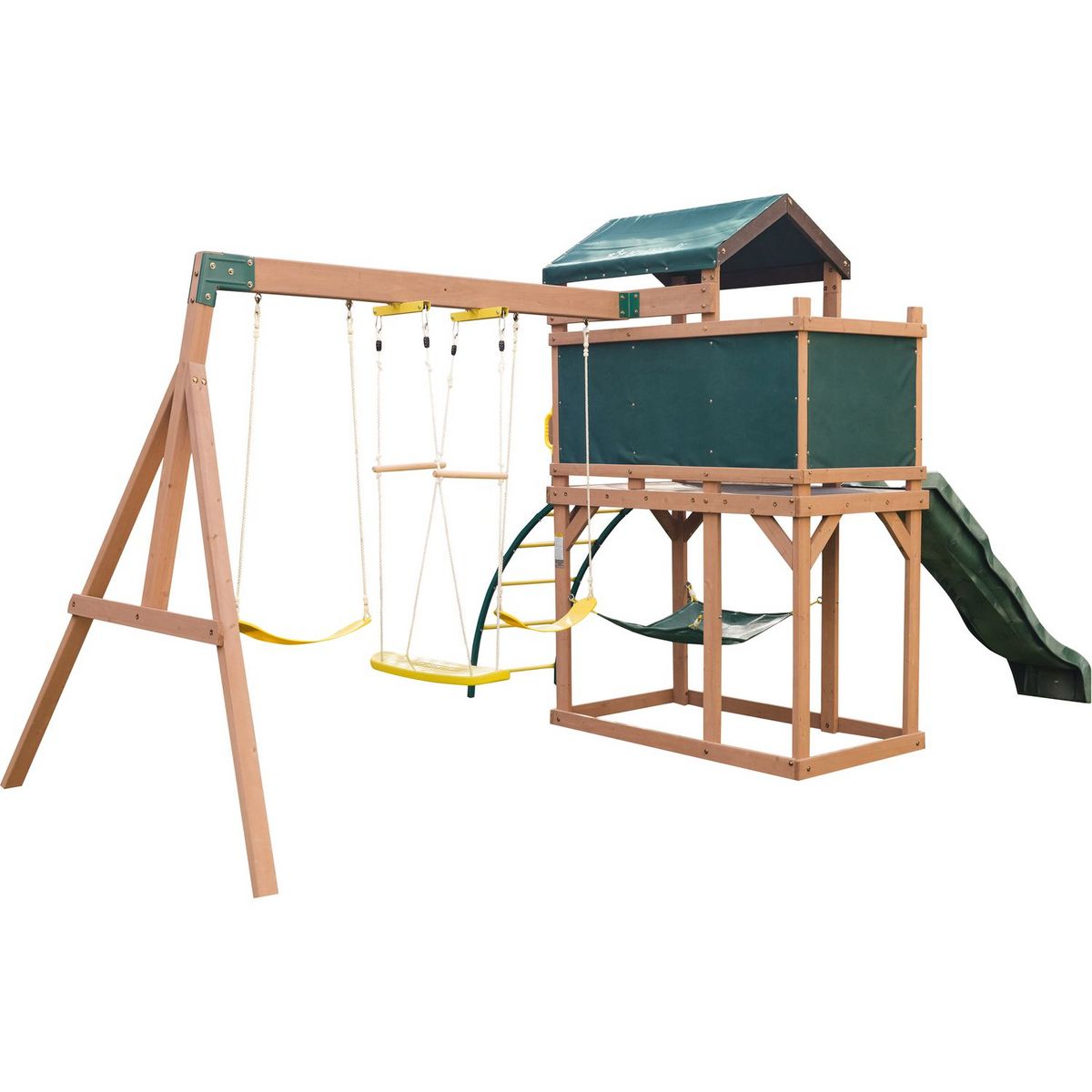 Kidkraft Aire de jeux avec toboggan - bois - H2,55m - HIDEAWAY HAVEN 