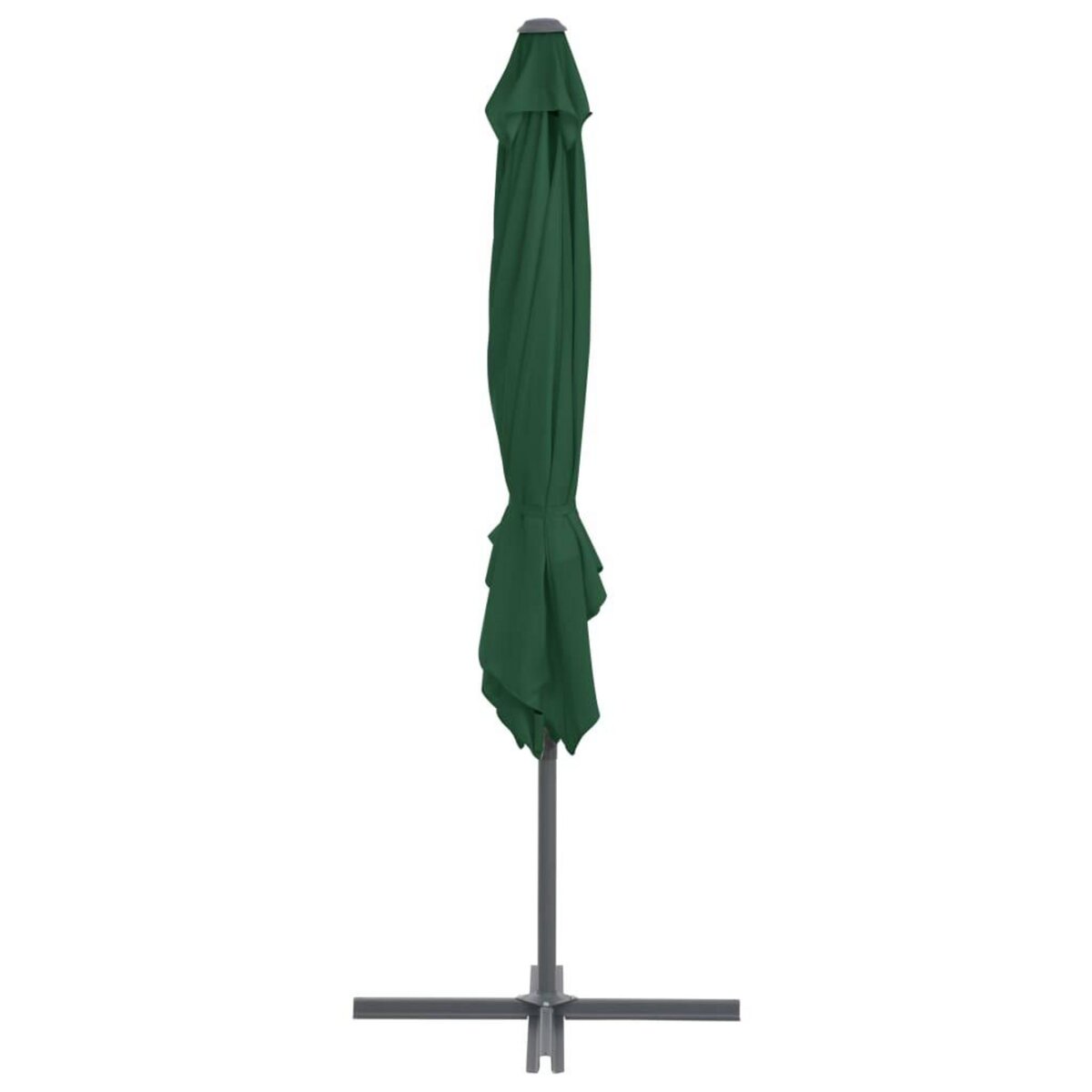 VIDAXL Parasol de jardin en porte-a-faux avec mat en acier vert