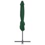Voir la diapositive 4 : VIDAXL Parasol de jardin en porte-a-faux avec mat en acier vert