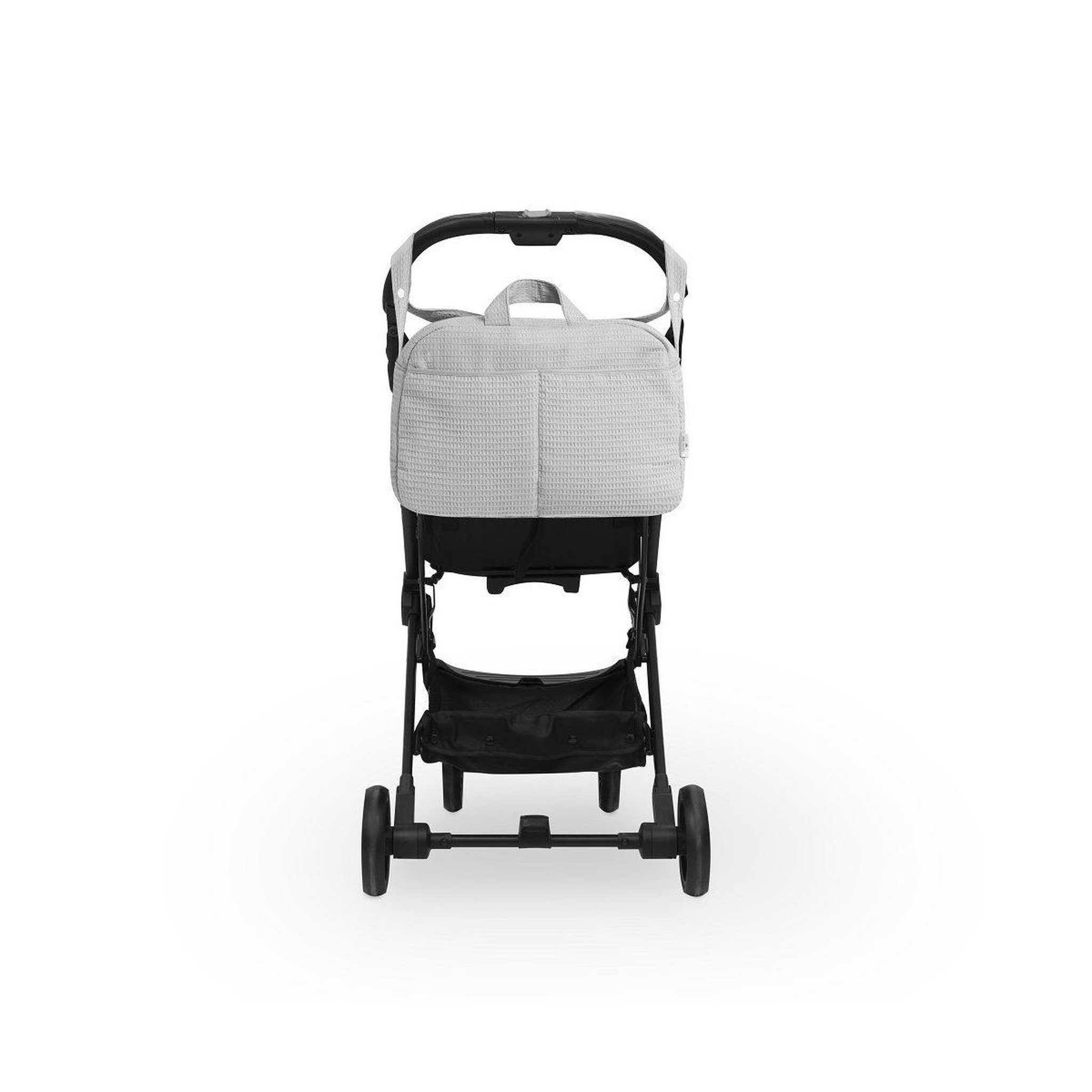 Voir la diapositive 3 : INTERBABY Sac à langer  - coton nid d'abeille - gris - trousse et matelas à langer