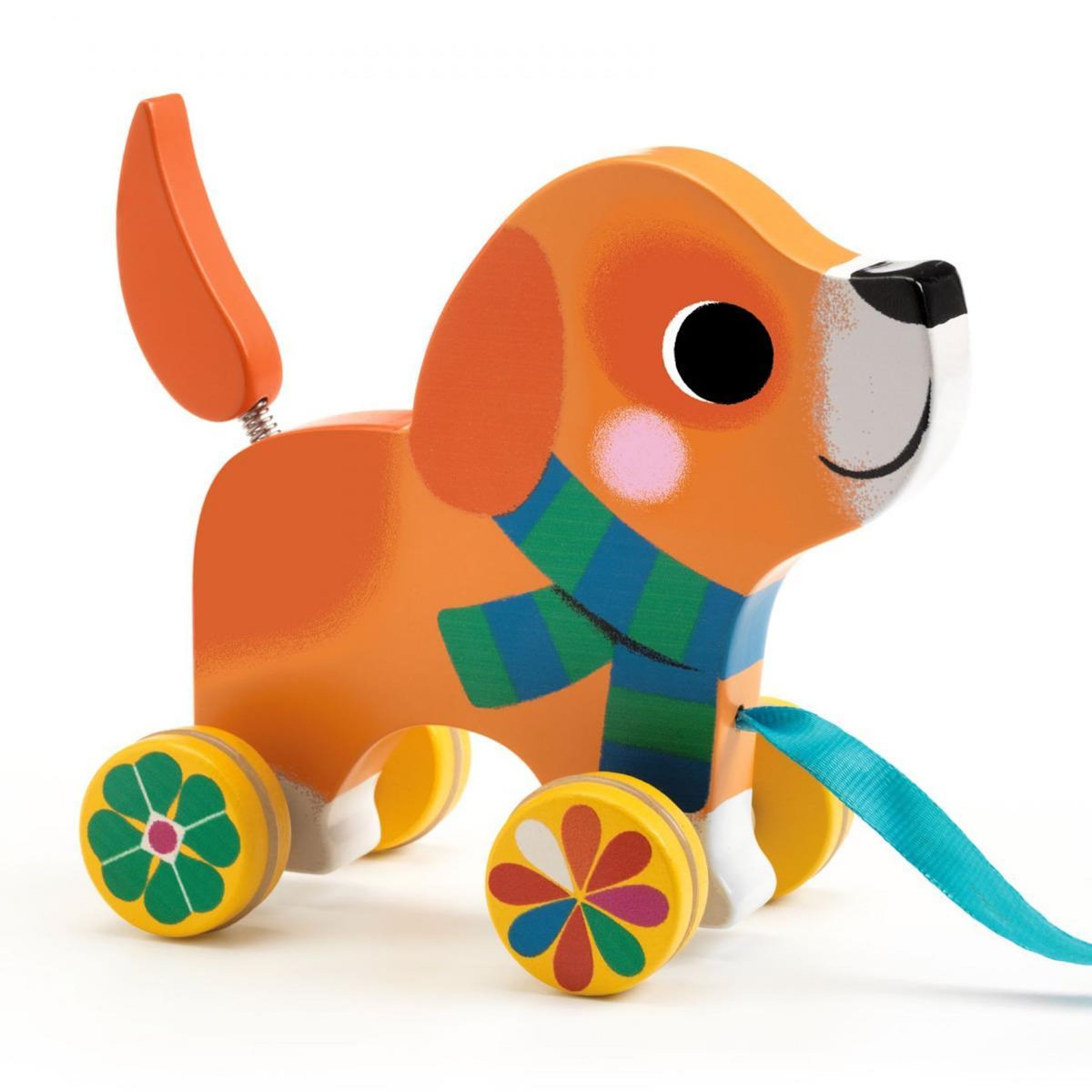 Djeco Lou Le petit chien a tirer en bois