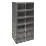 FIVE Tour de rangement pliable avec 6 étages en plastique - Gris