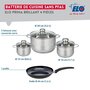 Voir la diapositive 2 : ELO Ensemble de 1 Poêle de cuisson 24 cm et 3 faitouts 12, 14 et 20 cm Elo Prima Brillant