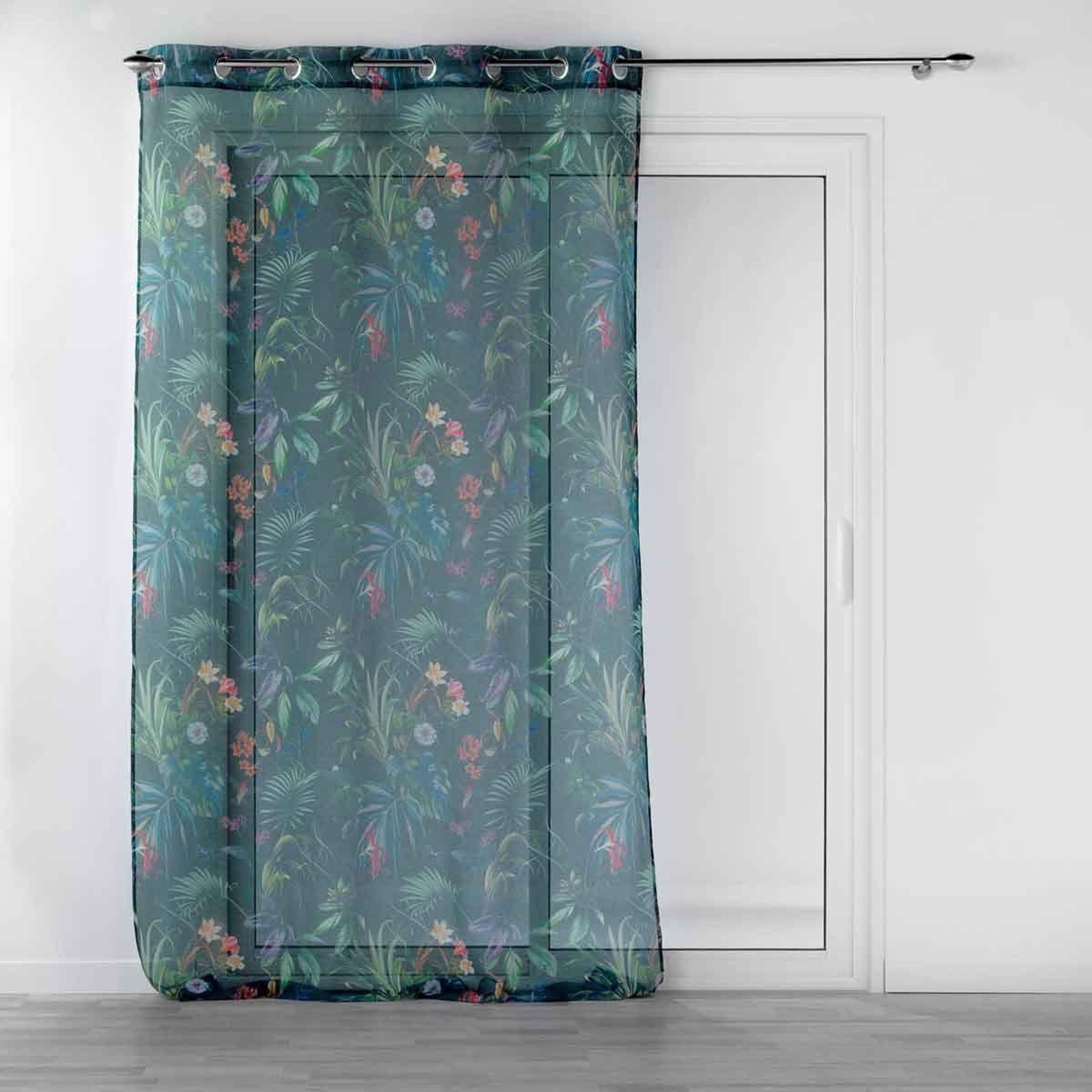 Douceur d'Intérieur Rideau voilage à œillets  féerie  140x240cm émeraude