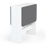 Voir la diapositive 3 : ID MARKET Table console pliable EDI 2-4 personnes bois blanc plateau gris 103 x 76 cm