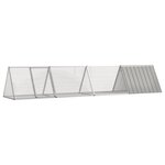 VIDAXL Cage pour lapin Gris 403,5x80,5x71 cm Acier galvanisé