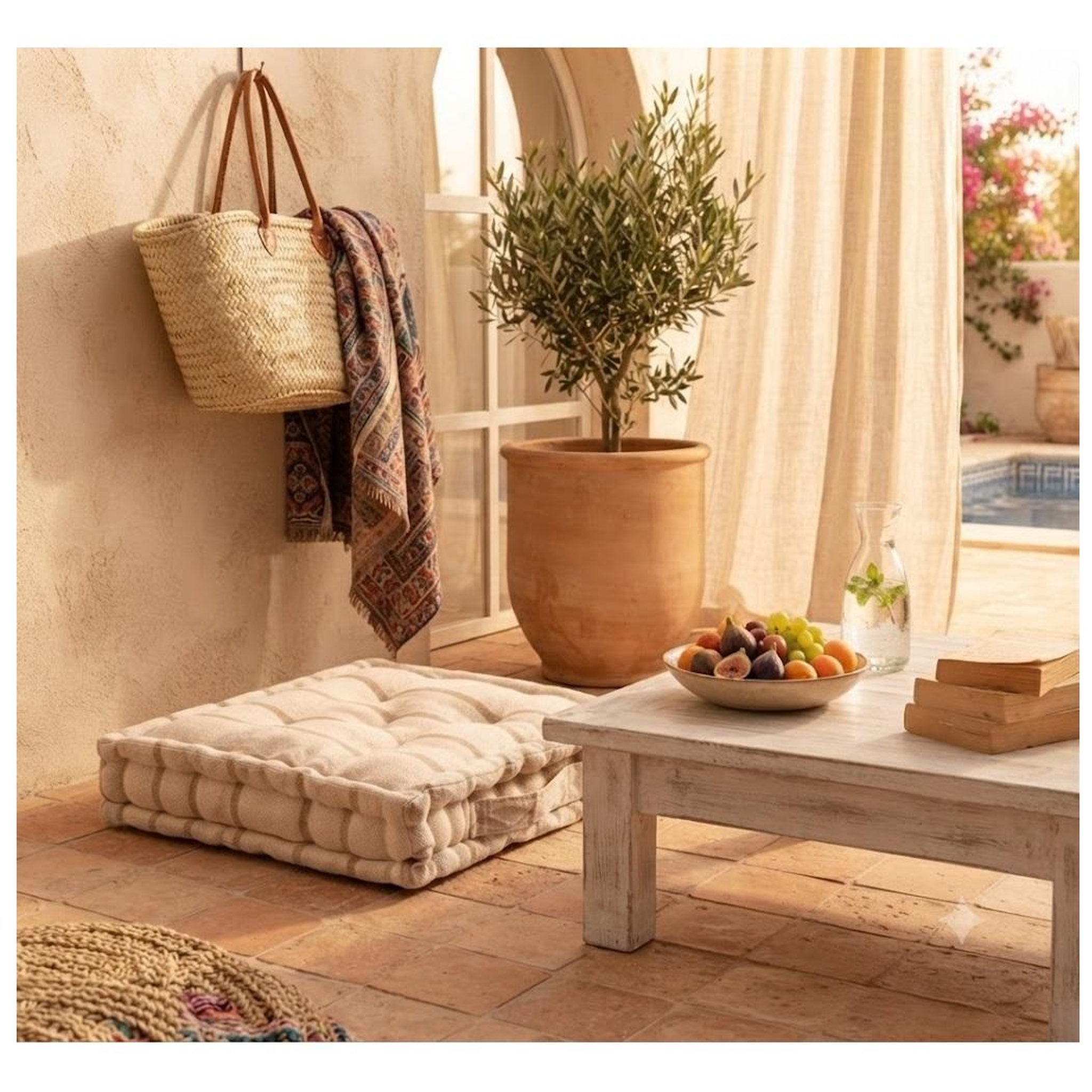 Voir la diapositive 4 : Eden Coussin de sol st tropez design et moderne
