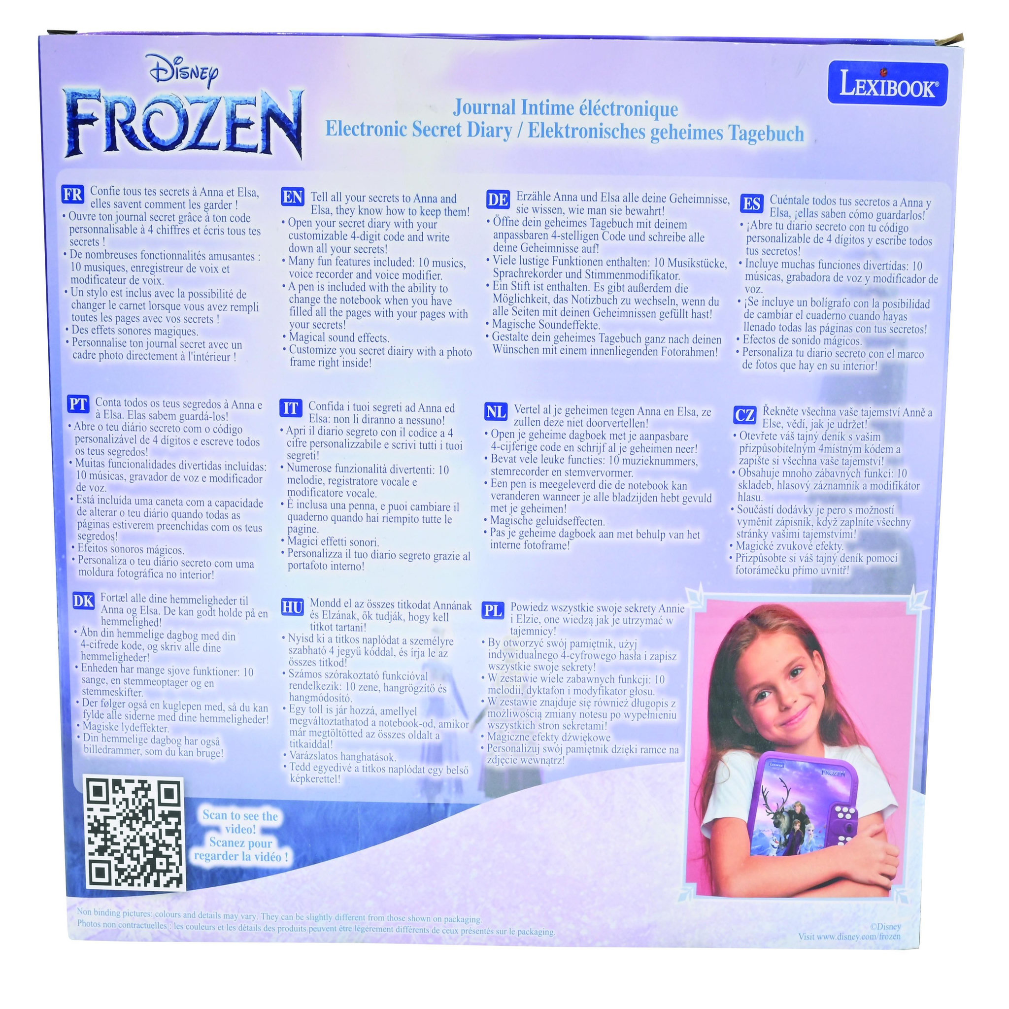 Voir la diapositive 6 : Lexibook Journal intime éléctronique avec coffre-fort La reine des Neiges