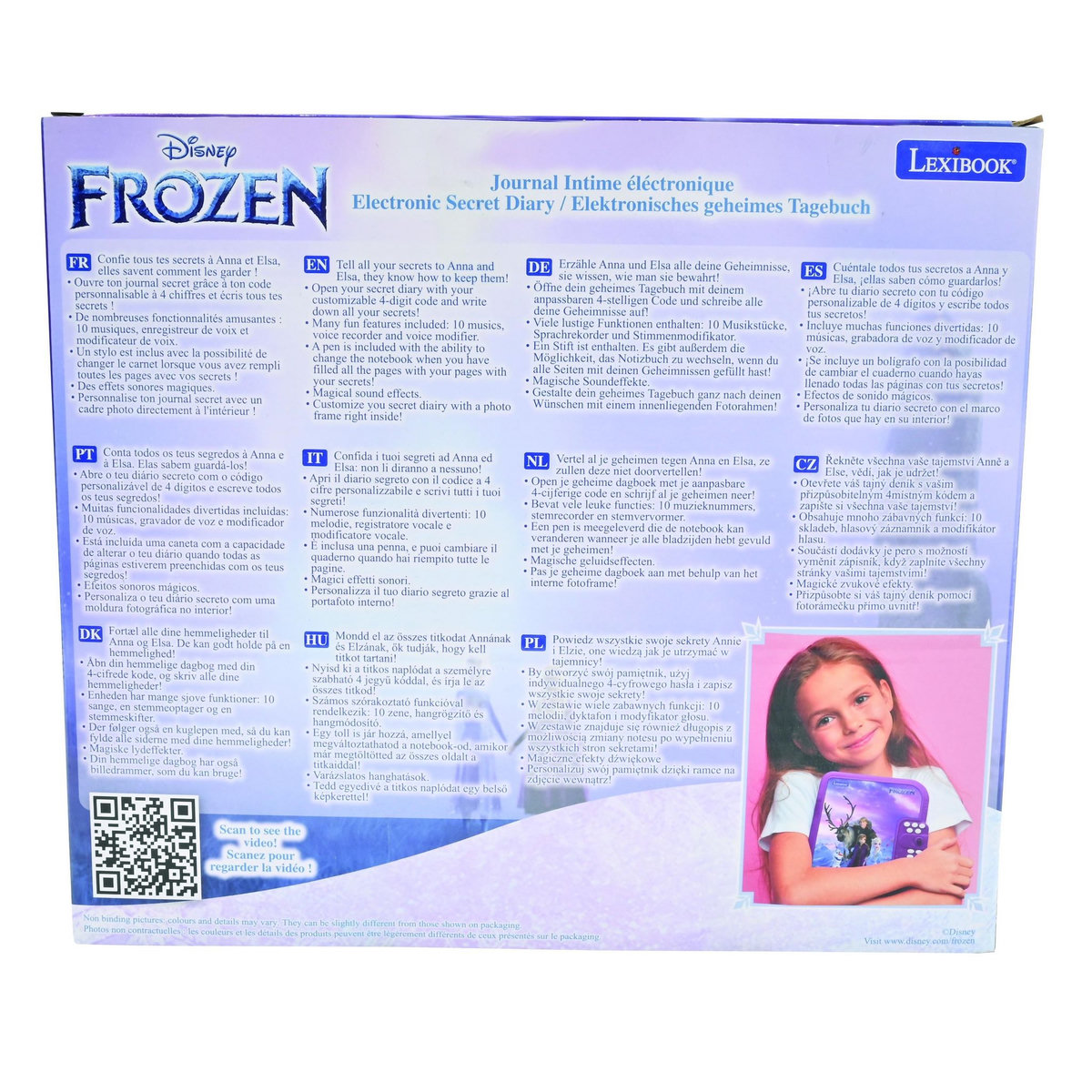 Lexibook Journal intime éléctronique avec coffre-fort La reine des Neiges