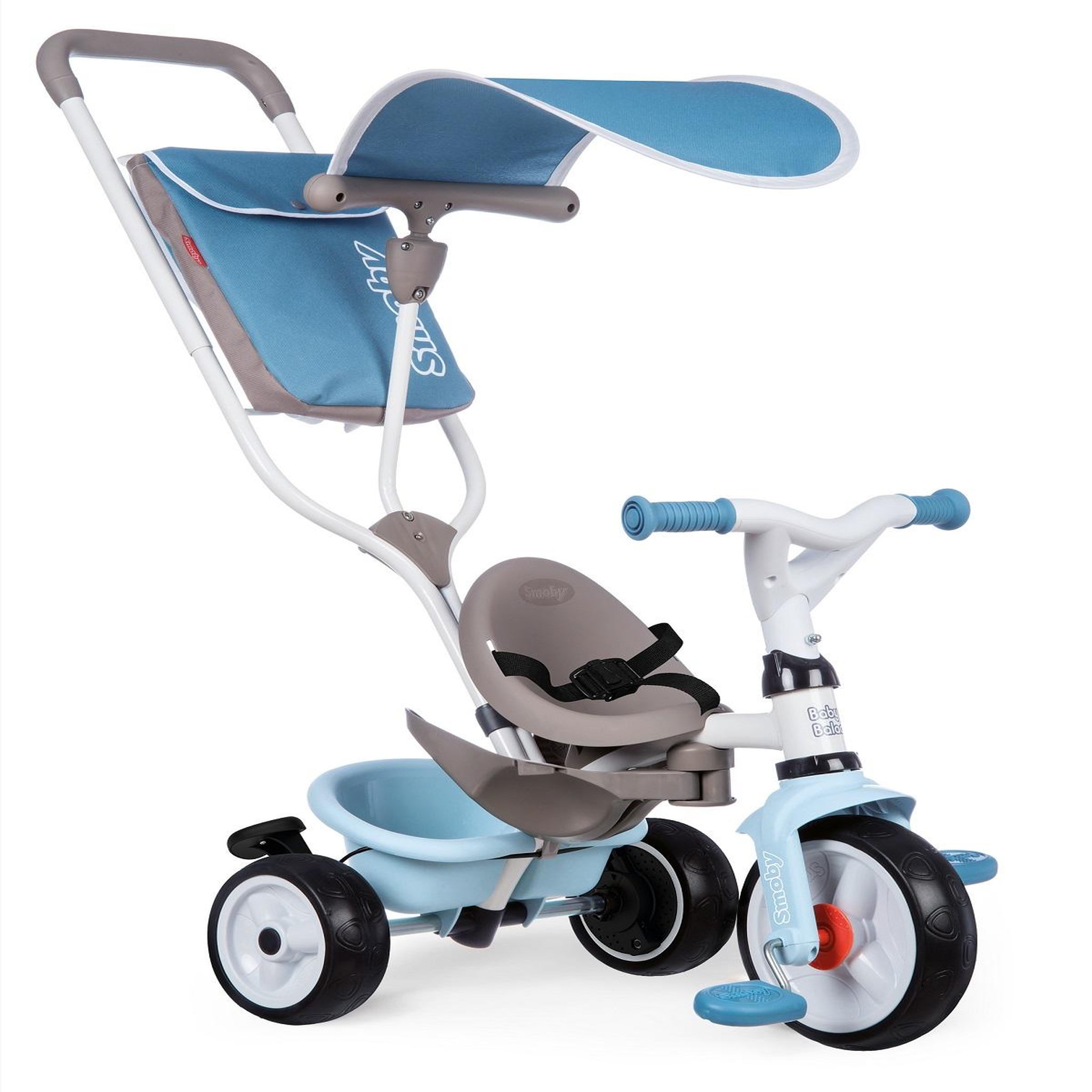Voir la diapositive 2 : SMOBY Tricycle Baby balade plus bleu 