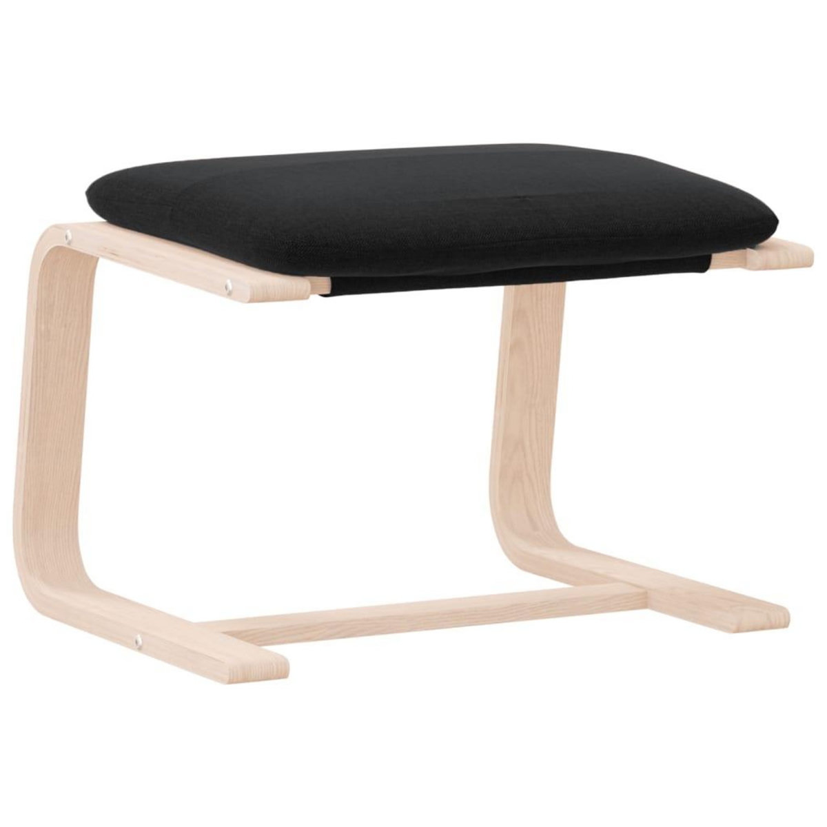 VIDAXL Repose-pied Noir 51x41x40 cm Tissu