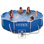 Voir la diapositive 2 : INTEX Piscine tubulaire ronde - Avec pompe - 366x76cm