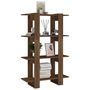 Voir la diapositive 4 : VIDAXL Bibliotheque/Separateur de piece Chene Marron 80x30x123,5 cm