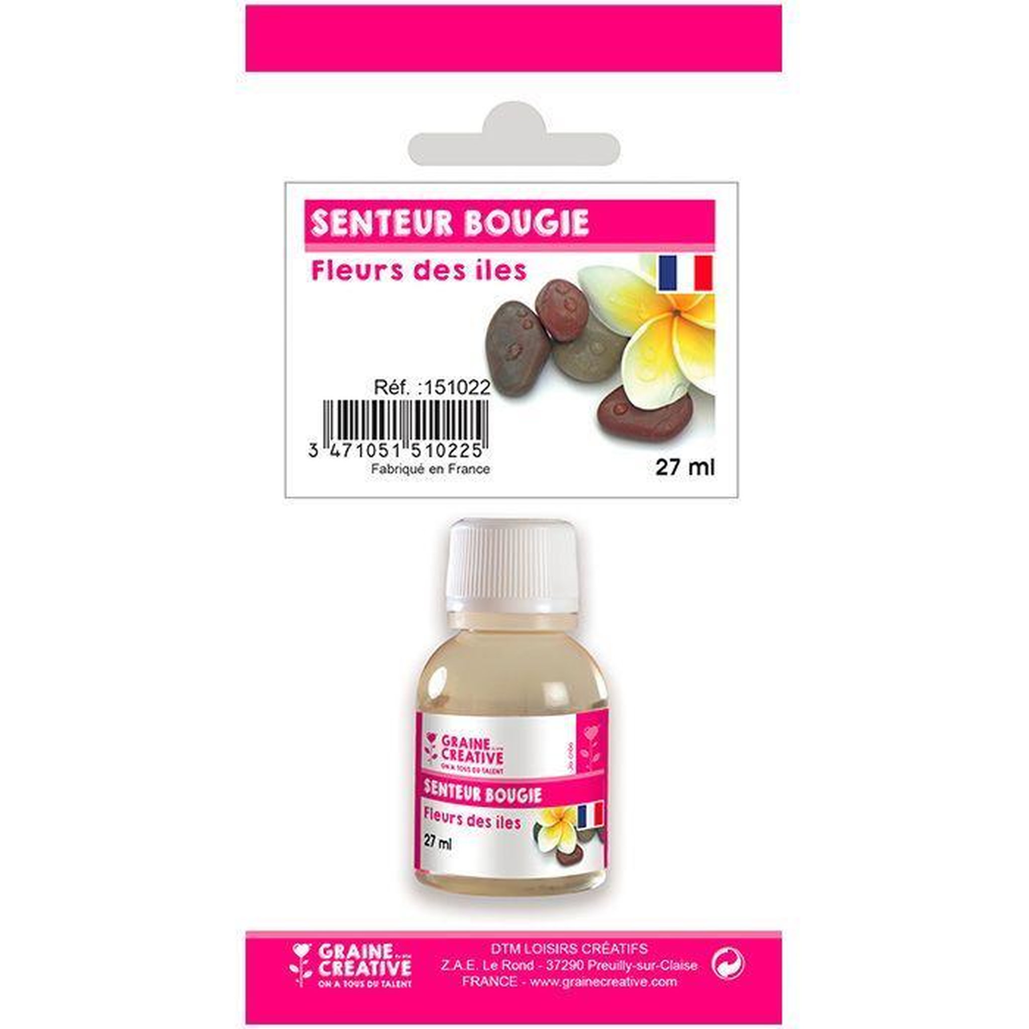 Voir la diapositive 2 : Graine créative Parfum pour bougies 27 ml - Senteur Fleurs des îles
