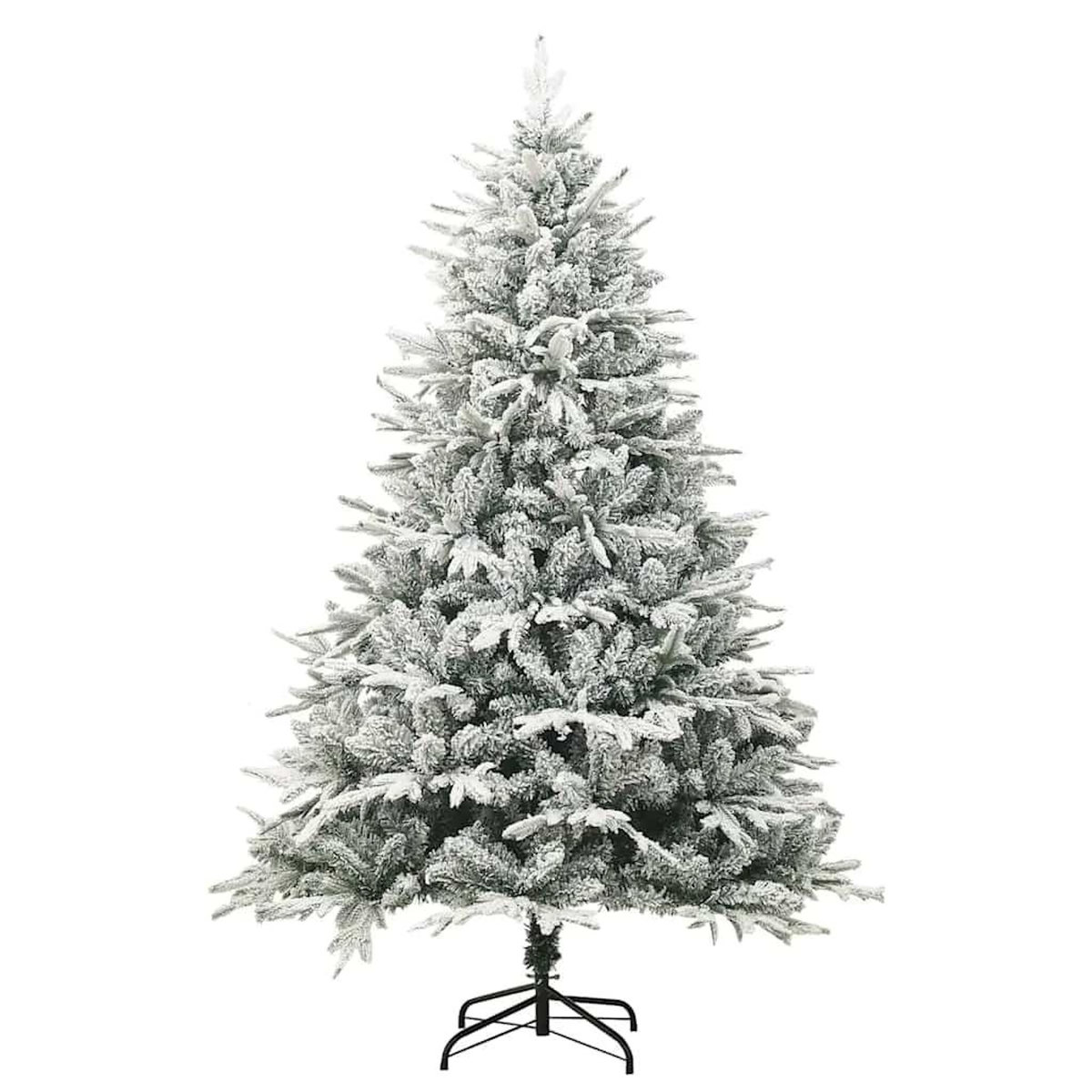 VIDAXL Sapin de Noël artificiel a flocons de neige Vert 180 cm PVC/PE