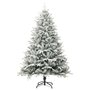 Voir la diapositive 2 : VIDAXL Sapin de Noël artificiel a flocons de neige Vert 180 cm PVC/PE