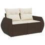 Voir la diapositive 3 : VIDAXL Salon de jardin avec coussins 7 pcs marron resine tressee