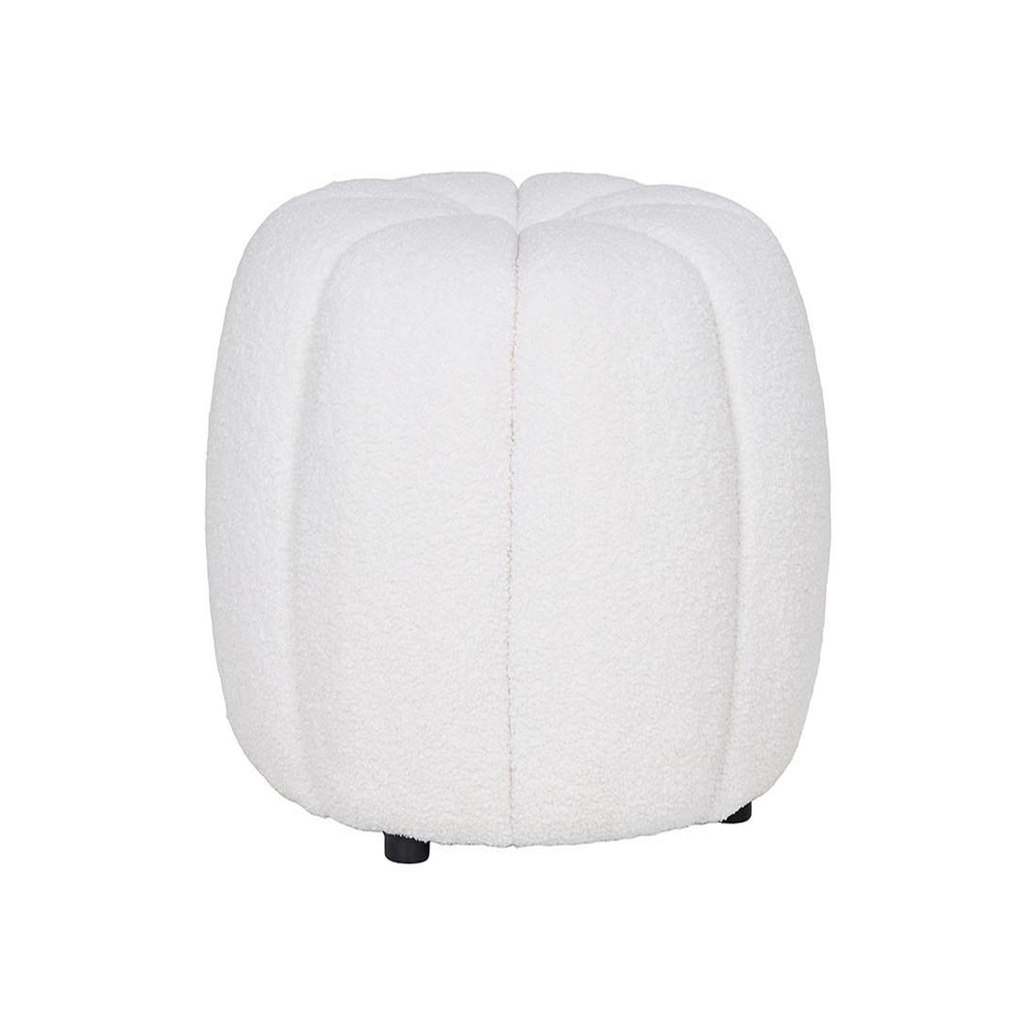 Voir la diapositive 2 : BEST MOBILIER Helda - pouf - en tissu bouclette