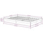 Voir la diapositive 6 : VIDAXL Cadre de lit sans matelas noir bois massif 140x190 cm