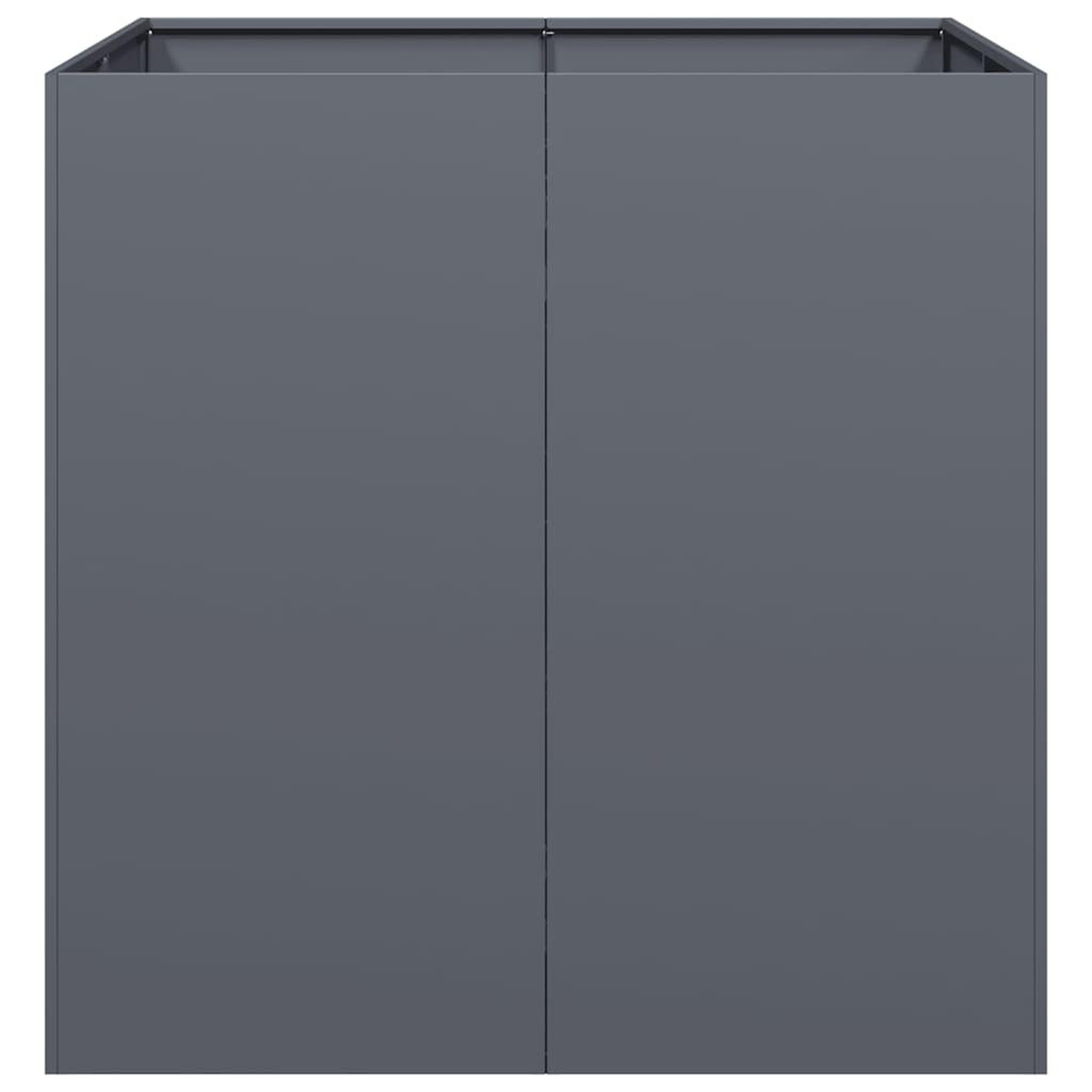 Voir la diapositive 4 : VIDAXL Jardiniere anthracite 80x80x80 cm acier