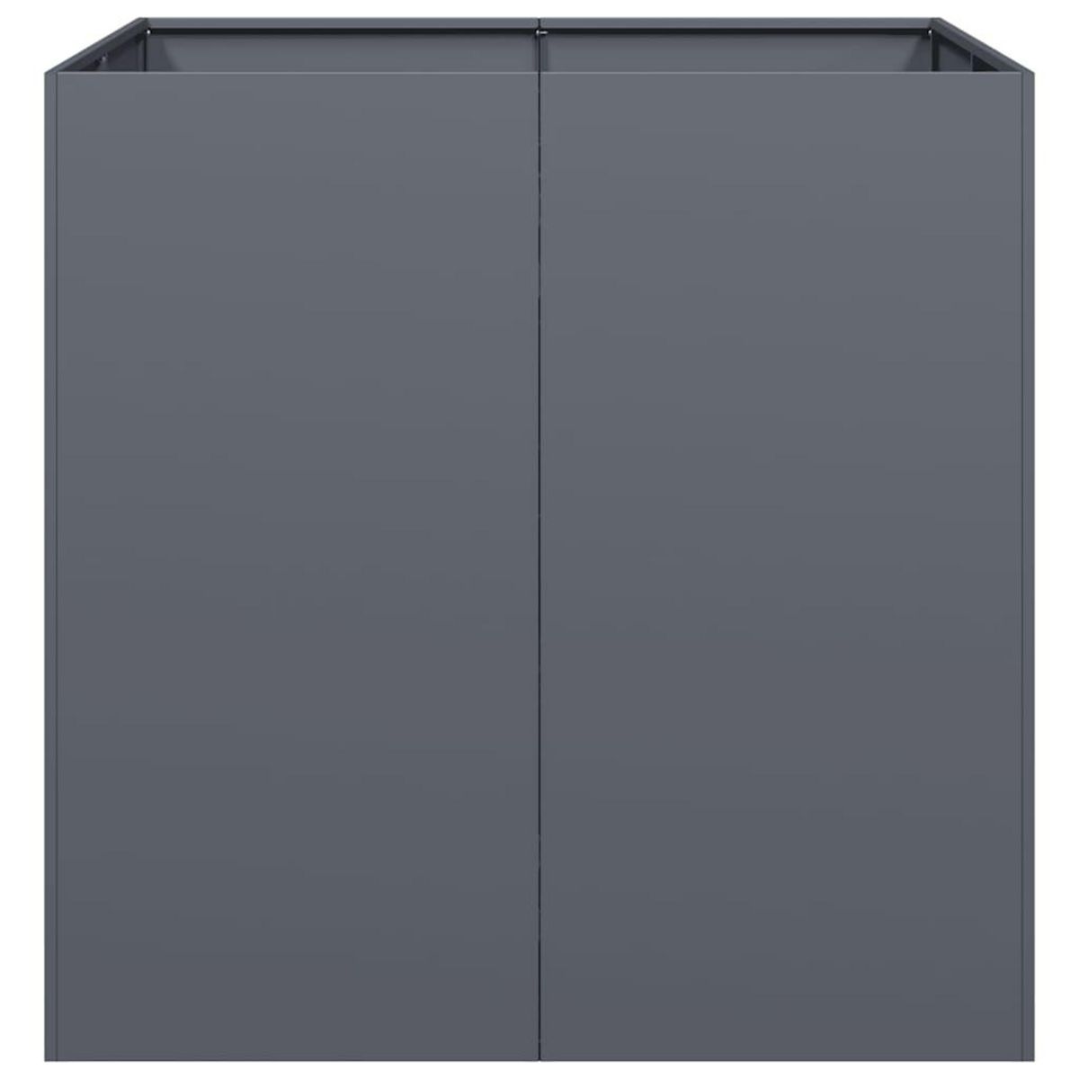 VIDAXL Jardiniere anthracite 80x80x80 cm acier