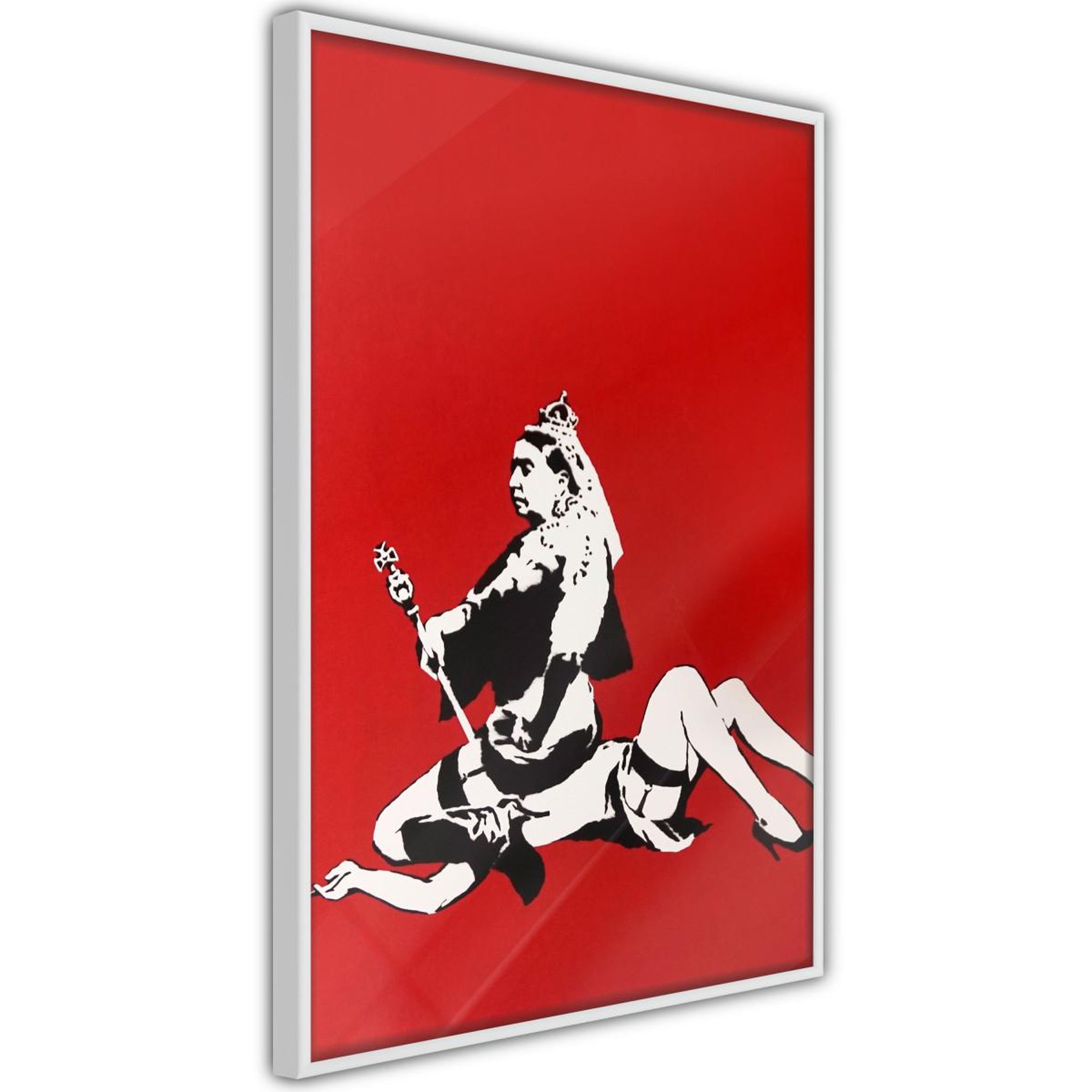 Paris Prix Affiche murale encadrée  banksy queen victoria