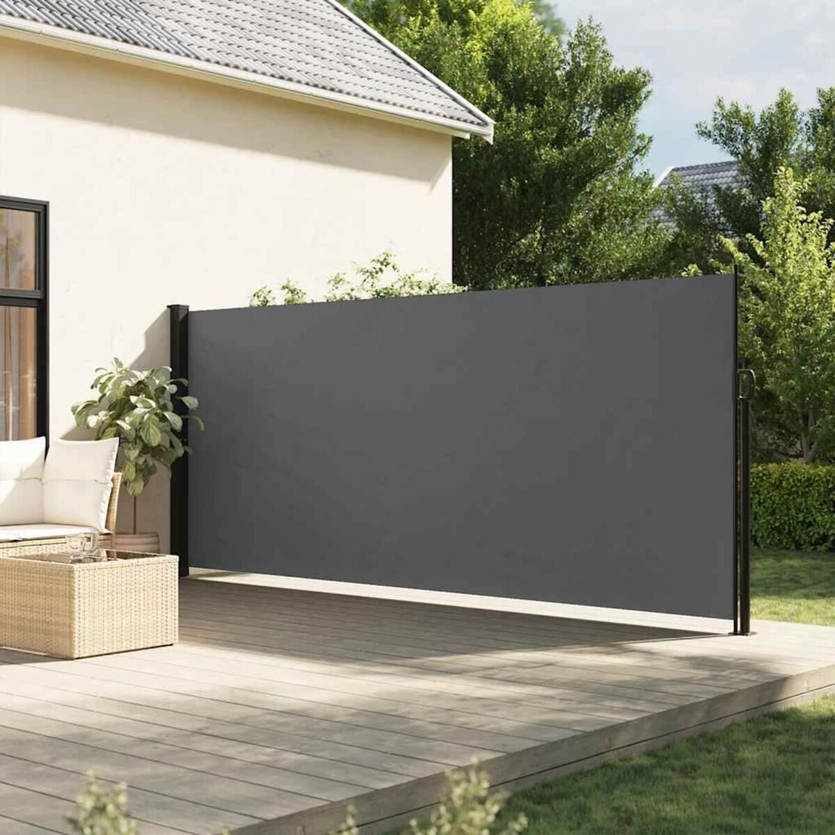 VIDAXL Auvent lateral retractable anthracite 180x300 cm