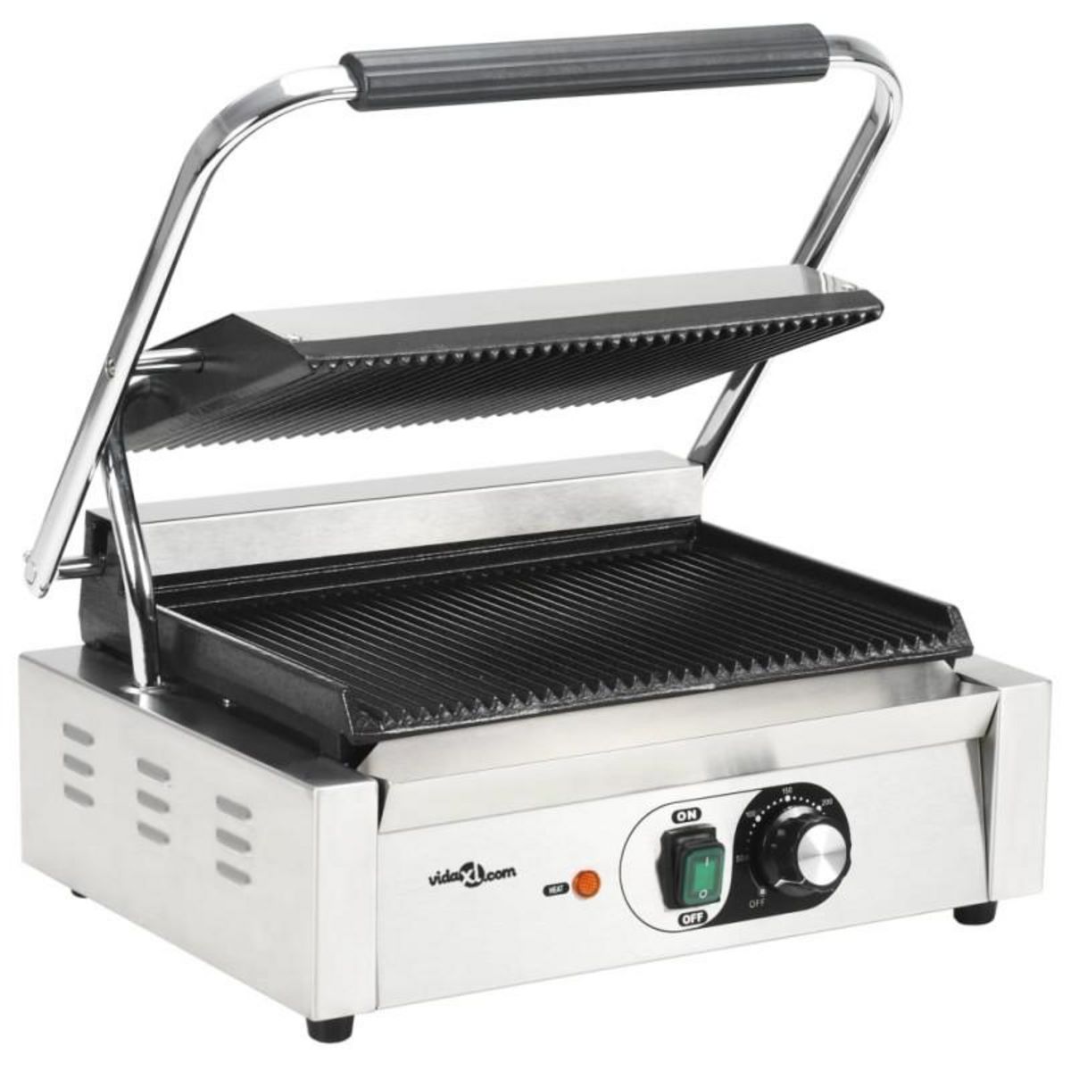 VIDAXL Grill rainuré pour panini 2200 W 43x30,5x20 cm