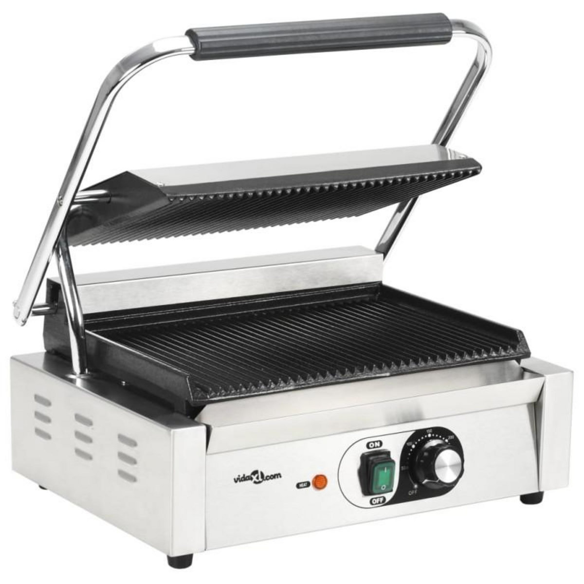 VIDAXL Grill rainuré pour panini 2200 W 43x30,5x20 cm