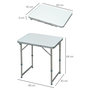 Voir la diapositive 3 : OUTSUNNY Table pliante table de camping table de jardin hauteur réglable aluminium MDF blanc