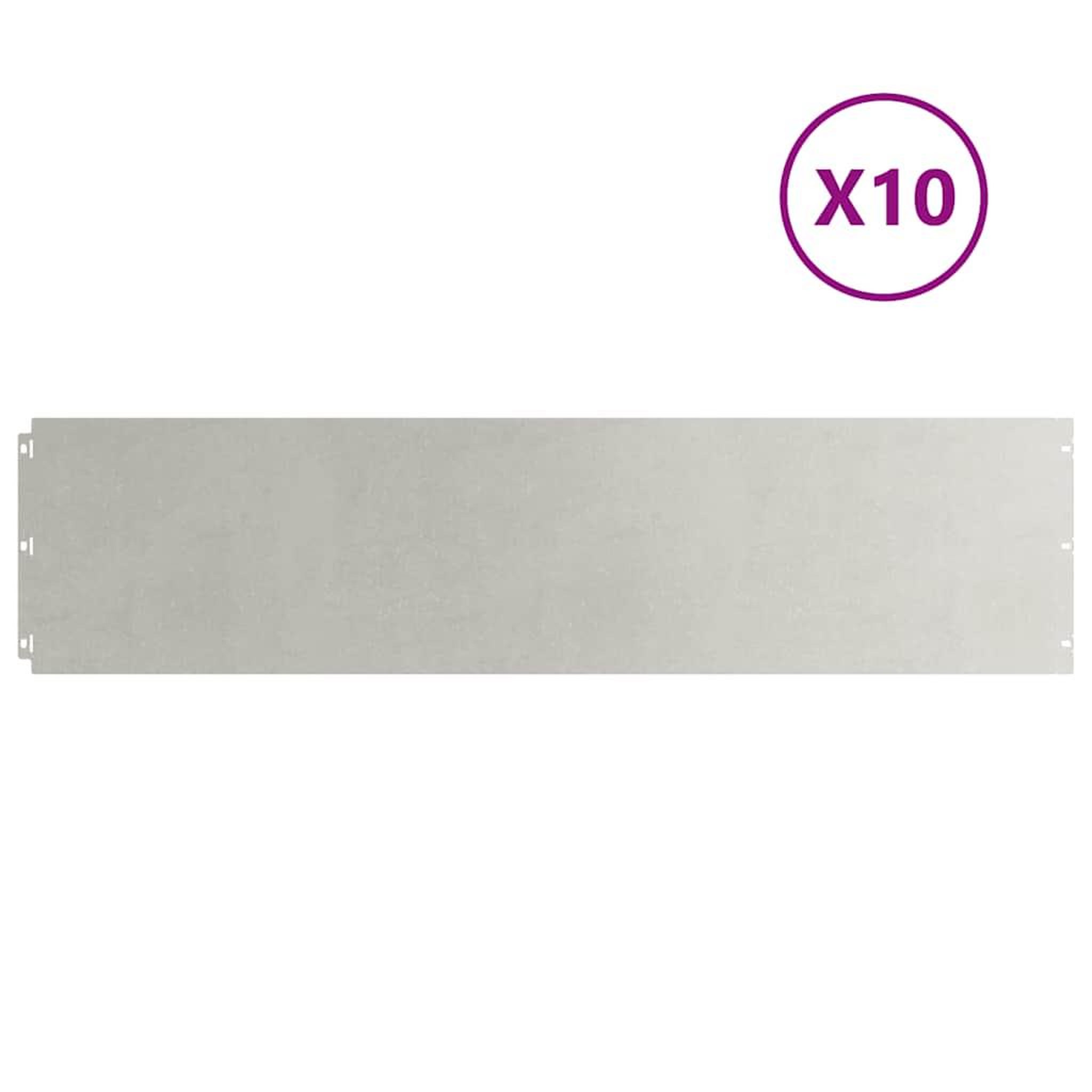 Voir la diapositive 2 : VIDAXL Bordures de pelouse 10 pcs 25x103 cm acier inoxydable