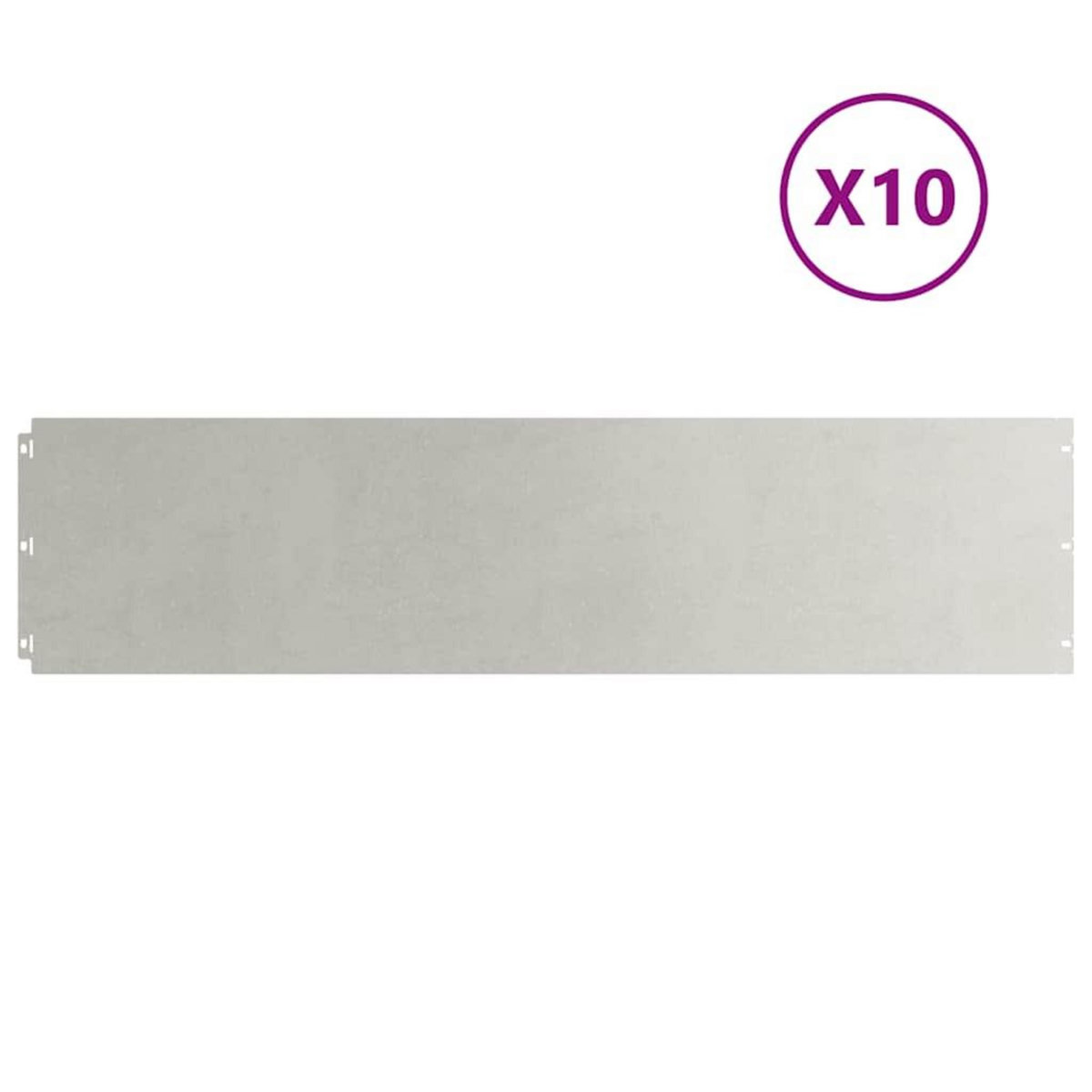 VIDAXL Bordures de pelouse 10 pcs 25x103 cm acier inoxydable