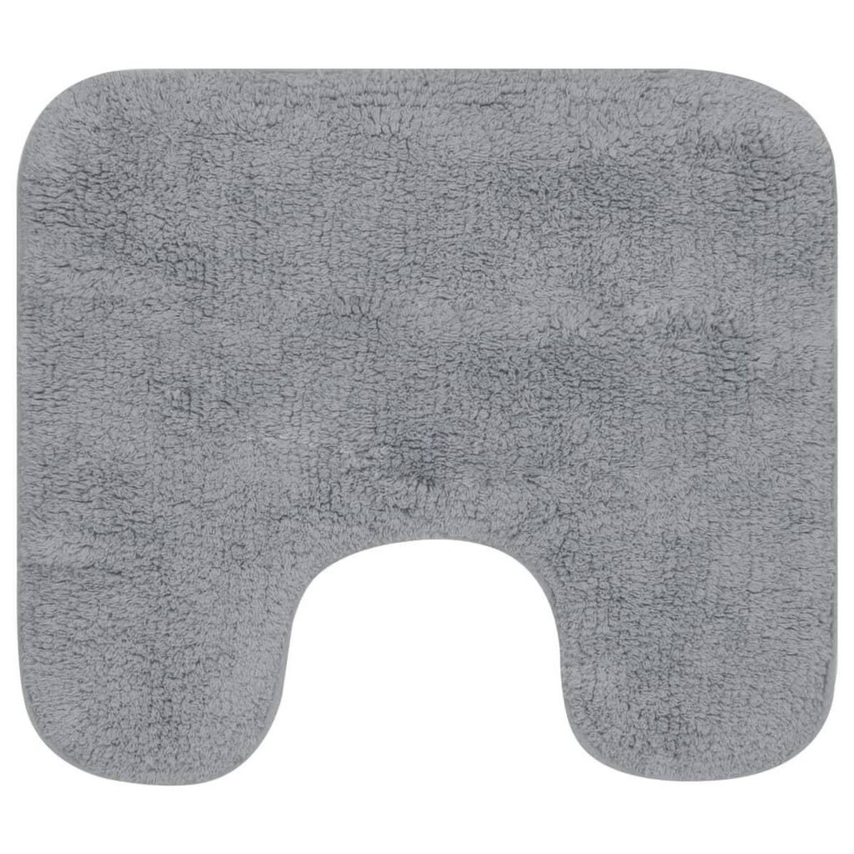 VIDAXL Tapis de salle de bain 2 pcs Tissu Gris