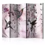 Paris Prix Paravent 5 Volets  Flying Hummingbirds Pink  172x225cm
