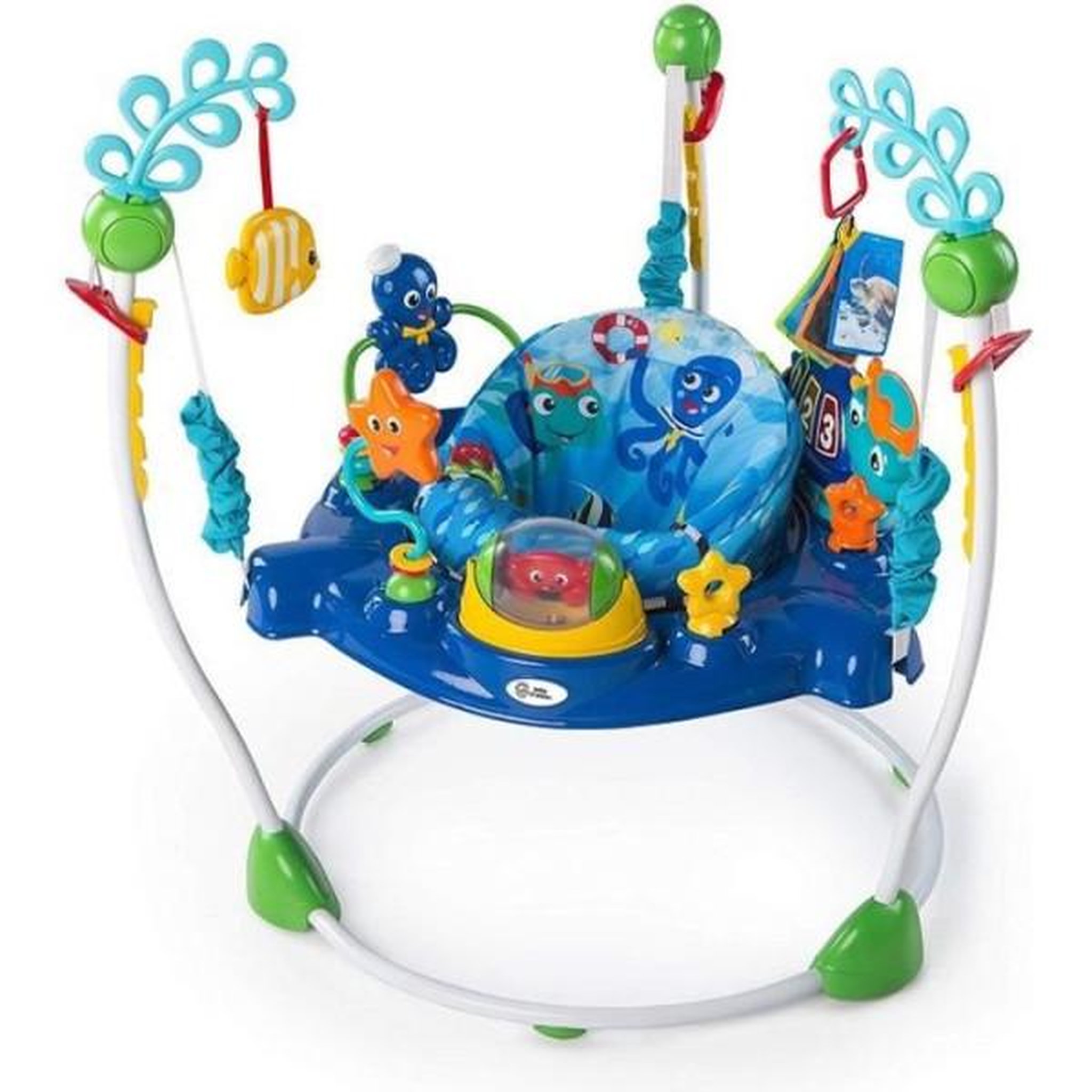 BABY EINSTEIN BABY EINSTEIN Aire d'éveil bébé multi-jouets, siege a rebonds, pivotant 360° - Neptune - Jouet tortue amovible,13 jeux multi
