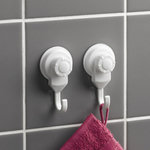 Paris Prix Lot de 2 Crochets  Ventouse  8cm Blanc