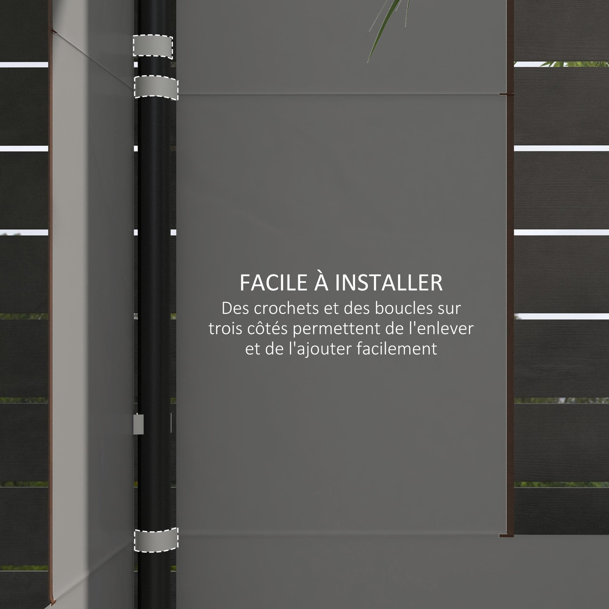 Voir la diapositive 5 : OUTSUNNY Lot de 2 panneaux latéraux barnum tonnelle 6x3 m ou 3x3 m oxford gris