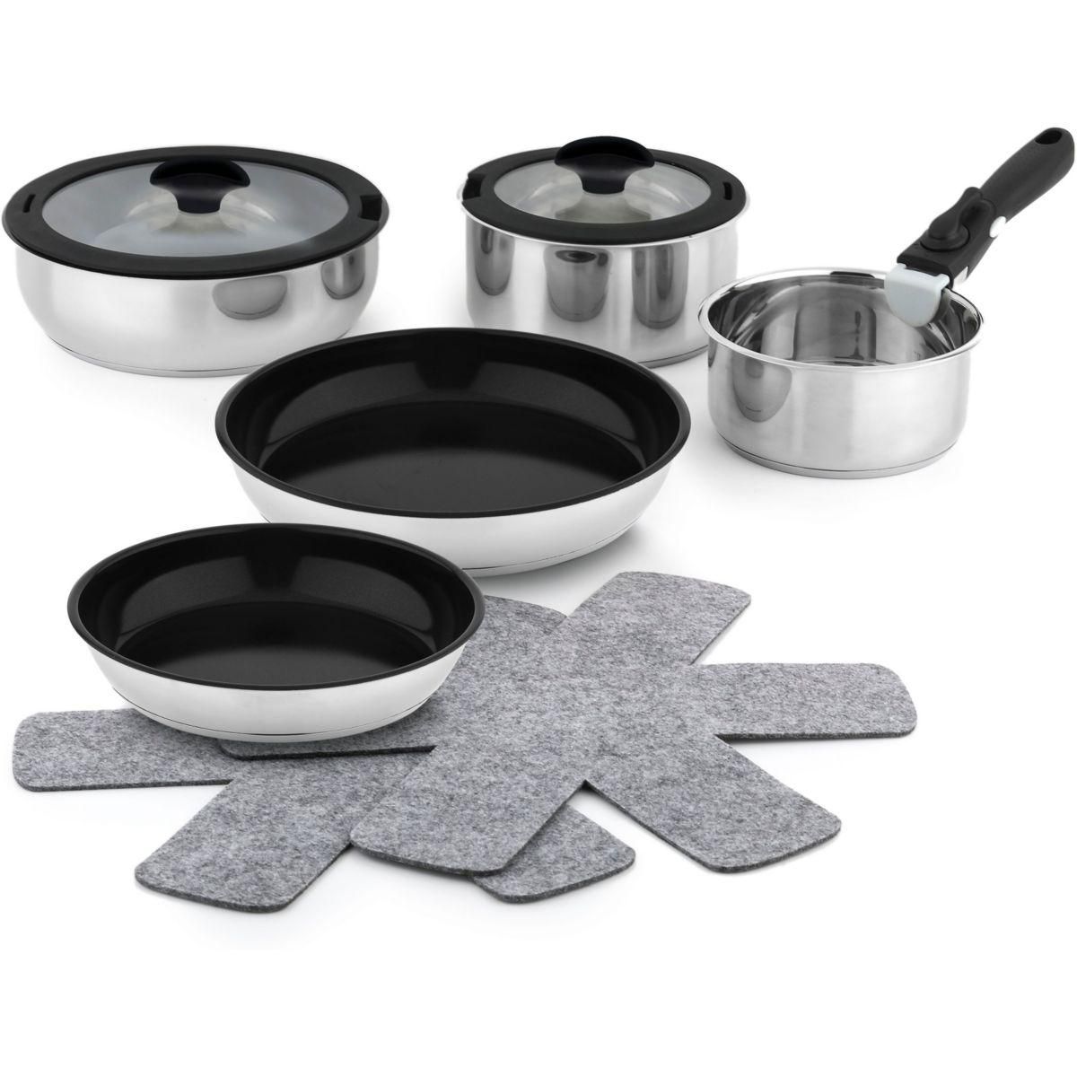ESSENTIEL B Batterie de cuisine 10 pcs revetement sain - Sans PFAS