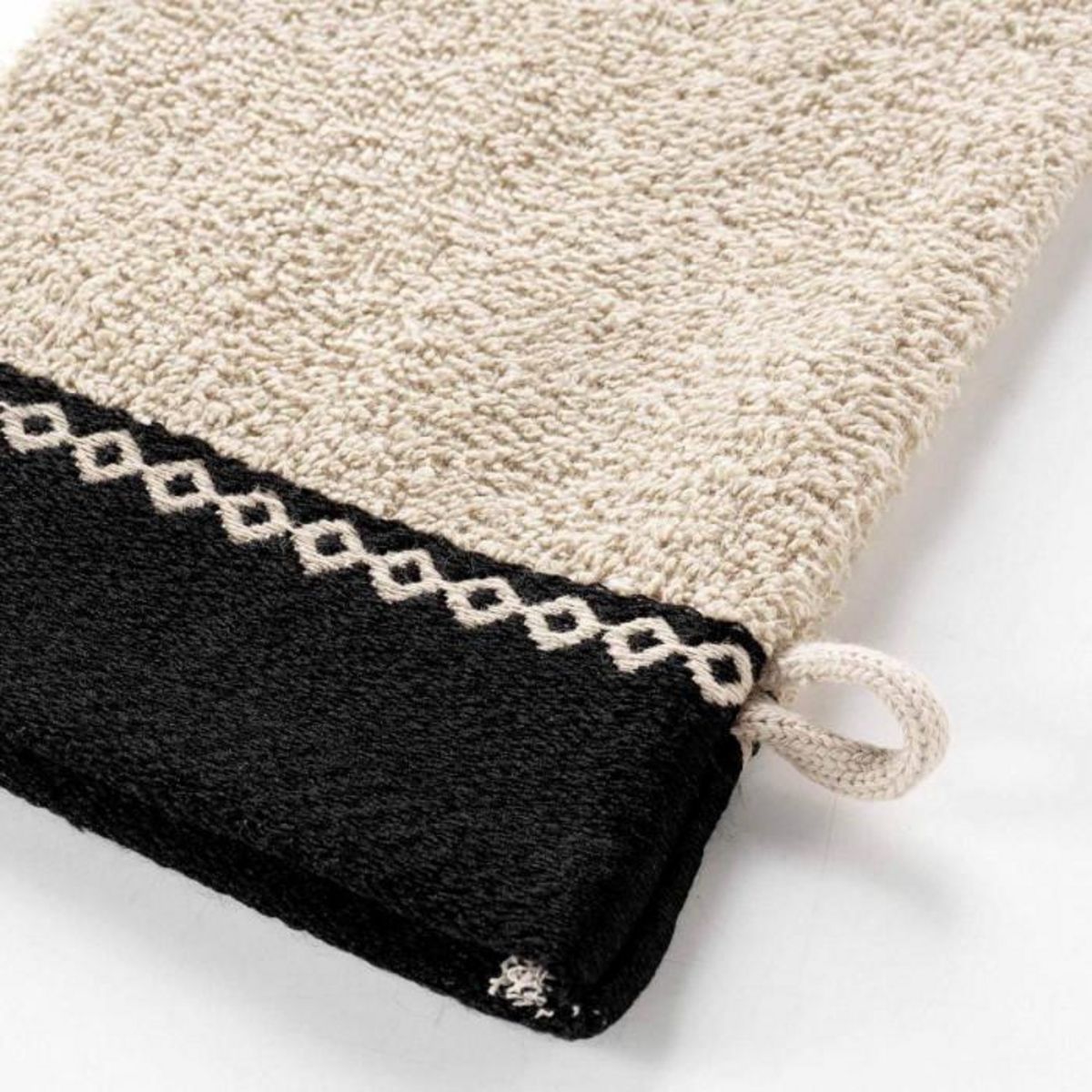 Paris Prix Lot de 2 Gants de Toilette  Majesty  15x21cm Sable