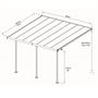 Voir la diapositive 5 : Pergola adossable aluminiun - 16.37m²  